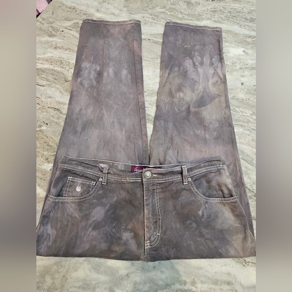 Gloria Vanderbilt 14P Gray Washed Twill Capri Pants Petite Stretch Cotton